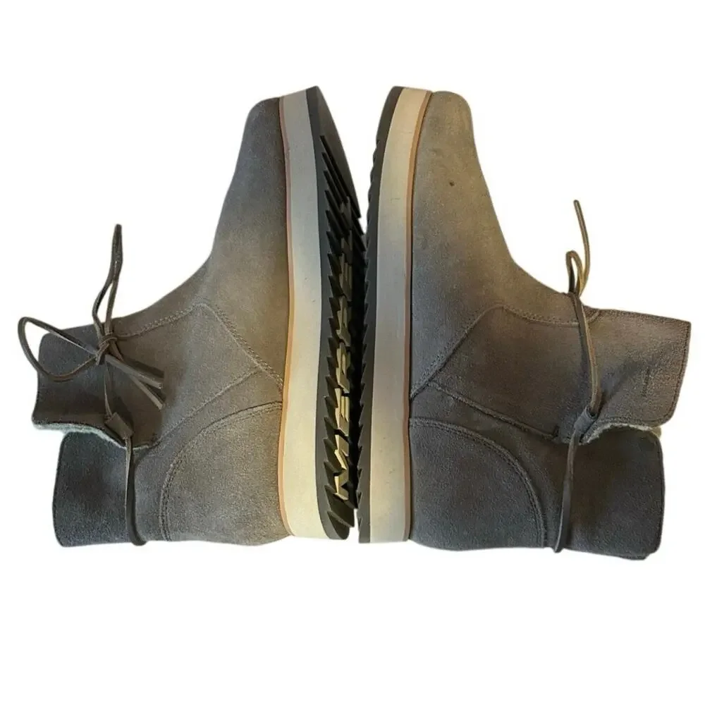 Merrell Women’s Juno Bluff‎ Polar Waterproof Snow Boots Size 10 Gray Tan Suede